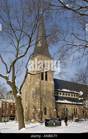 St. Pauls Episcopal Church in Flint, Michigan USA Stockfoto