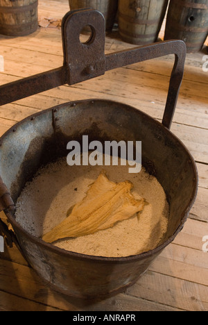 Paspébiac historische Stätte und Kabeljau Fischereimuseum in Paspébiac, Kanada. Stockfoto