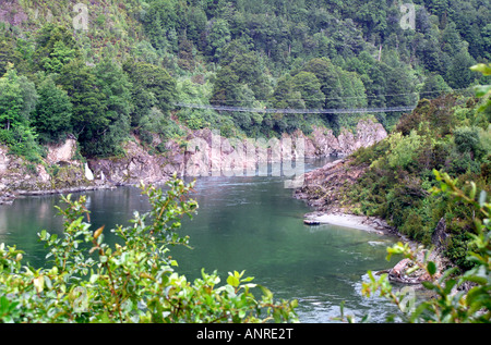 Buller Gorge Drehbrücke, Südinsel, Neuseeland Stockfoto