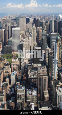 New York City Upper Manhattan vom Empire State Building aus gesehen Stockfoto