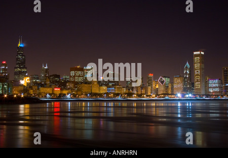 Skyline von Chicago Bears Stockfoto