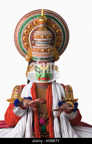 Porträt des Kathakali Tanz performer Stockfoto