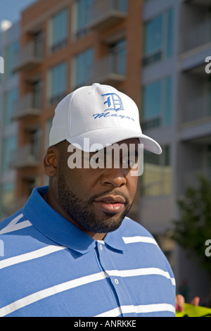 Detroit Michigan Detroit Bürgermeister Kwame Kilpatrick bei Detroit s Labor Day parade Stockfoto