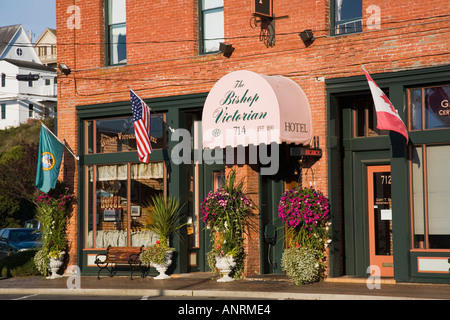 Der Bischof Victorian Hotel gegründet 1890 auf Washington Street Port Townsend, Washington-USA Stockfoto