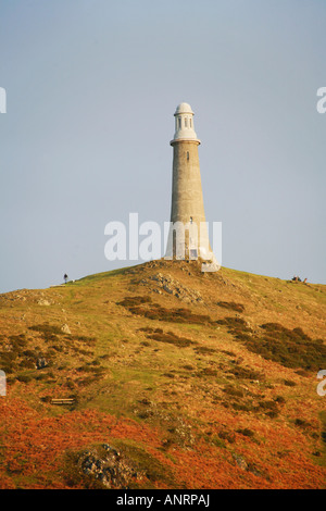 Kalkstein Leuchtturm Faksimile gebaut zu Ehren von Sir John Barrow, Hoad Hill, Ulverston, Cumbria Stockfoto