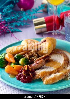 Weihnachten Türkei traditionelle englische Redaktion Essen Stockfoto