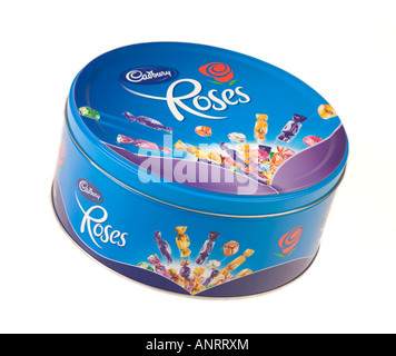 Cadbury Roses Pralinen in der Dose Stockfoto