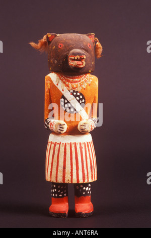 Hopi Wolf Kachina Puppe E3757 Museum of Northern Arizona Flagstaff Arizona Stockfoto