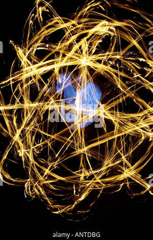 Feuer Tänzer Muster. Indien Stockfoto