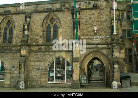 Die Regimental Headquarters und Museum of Green Howards in Richmond North Yorkshire Stockfoto