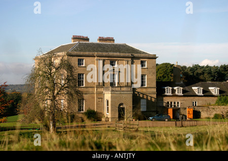 Papplewick Hall Papplewick Nottinghamshire fotografiert bilden einen öffentlichen Weg. Papplewick Hall stammt aus den frühen 1780er Jahren und ist vermutlich das Werk von William Lindley von Doncaster, fiel, Nottinghamshire, UK Stockfoto