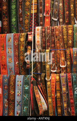 Inca Textile Gurte Pisak Markt, Cusco, Peru, Südamerika Stockfoto