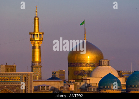 Das beeindruckende Imam Reza Mausoleum in den späten Nachmittag Mashhad, Iran Stockfoto