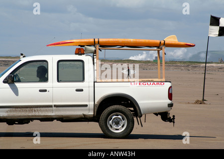 Bademeister Pflicht Rest Bay Porthcawl Stockfoto