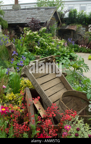 Chelsea Flower show 2007 das Brett Beziehungen Garten Landschaftsbau Stockfoto