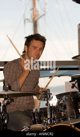 Schlagzeuger Harry Judd von McFly-Boy-band Stockfoto