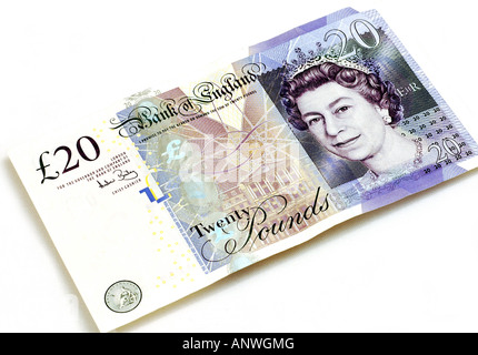 Neueste britische £20-note Stockfoto