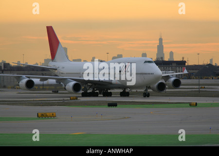 Passagierflugzeuge am Chicago O Hare International airport Stockfoto