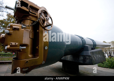 ehemalige Schlachtschiff Waffen schließen Sie Details, Imperial War Museum London Stockfoto