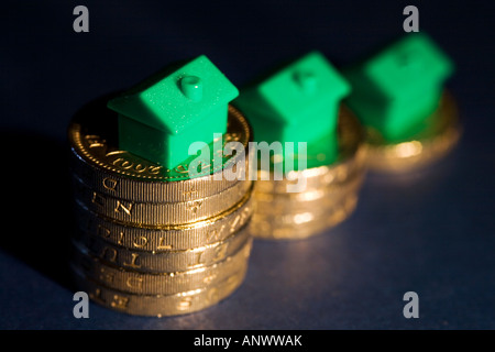 Hauspreise fallen im Vereinigten Königreich Stockfoto