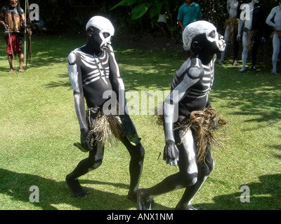 Männer auf dem Highland Festival, Papua-Neu-Guinea Stockfoto