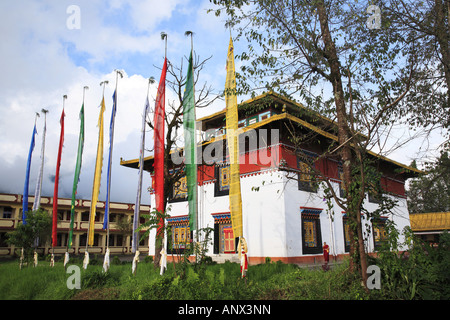 Kloster Tashi Ling, Indien, Sikkim, Gangtok Stockfoto