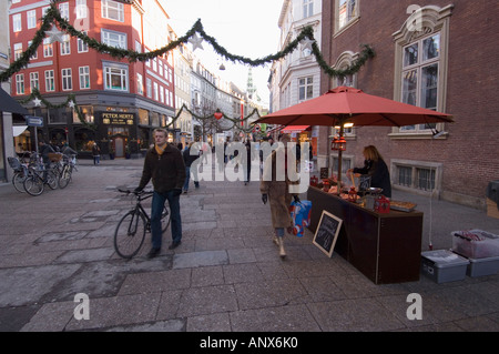 Dänemark Copenhagen Kobmagergade zu Weihnachten Stockfoto