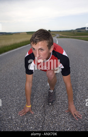 Sprinter ab Straße, Österreich Stockfoto