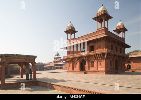 Indien, Uttar Pradesh, Fatehpur Sikri: Ghost City / des Mughal Reiches Hauptstadt (1571, 1585) Stockfoto