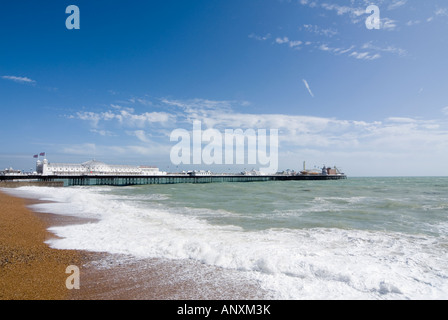 Brighton Strand und Pier in East Sussex, Großbritannien. Stockfoto