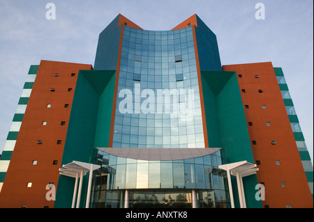 Andhra Pradesh, Hyderabad, Indien. HITEC Stadt, Major Center der indischen Call Centre Softwareindustrie Stockfoto