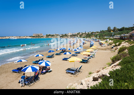 Beach, Coral Bay, in der Nähe von Paphos, Westküste, Zypern Stockfoto