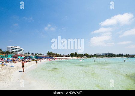 Nissi Beach, Ayia Napa, Ostküste, Zypern Stockfoto