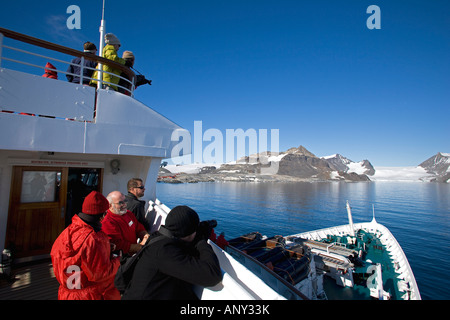 Antarktis, antarktische Halbinsel, Antarctic Sound. Eingabe der Bucht, in der die ehemalige britische Station vorhanden ist. Stockfoto