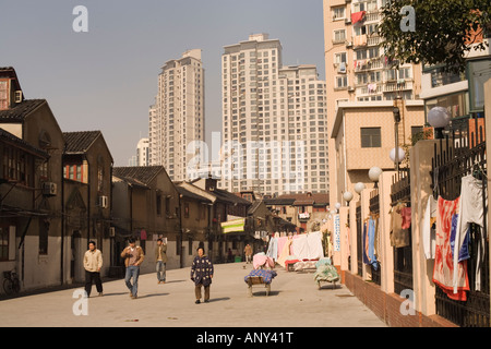 Leben auf der Straße. Shanghai, die Volksrepublik China Stockfoto