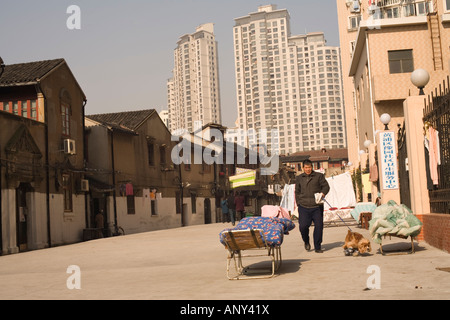 Leben auf der Straße. Shanghai, die Volksrepublik China Stockfoto