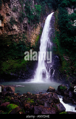 Viktoriafälle, Morne Trois Pitons National Park, Dominica, Karibik. Stockfoto