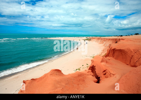 Roter Strand Canoa Quebrada in Ceara Brasilien Stockfoto