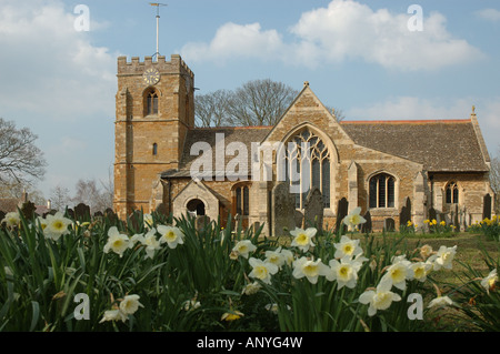 St Giles Kirche, Medbourne, Leicestershire, England, UK Stockfoto