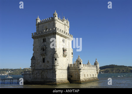 Die alten befestigten Turm von Belem in Lissabon Portugal Stockfoto