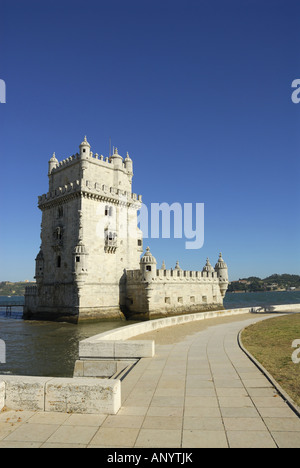 Die alten befestigten Turm von Belem in Lissabon Portugal Stockfoto