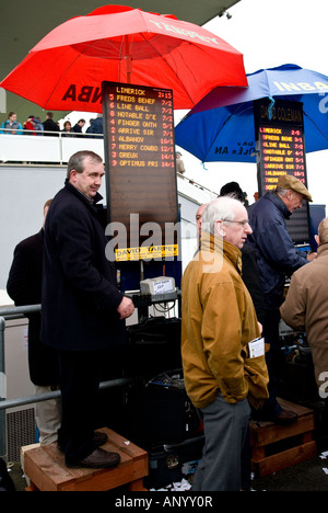 Buchmacher Limerick Race Course, Irland Stockfoto