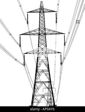 Strom-Pylon-england Stockfoto