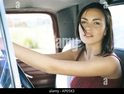 Junge Fahrerin Stockfoto