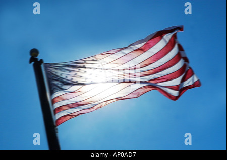 Die Stars And Stripes Flagge der Vereinigten Staaten von Amerika USA Stockfoto