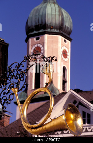 Europa, Deutschland, Bayern, Garmisch - baldiges, Merienplatz Stockfoto