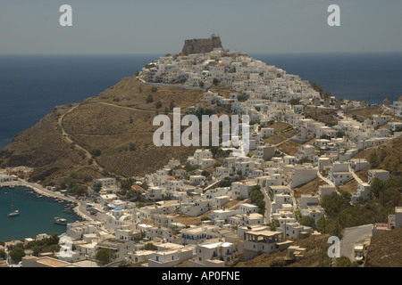 Europa, Griechenland, Dodekanes, Astypalea: Blick auf Skala und Hora Stockfoto