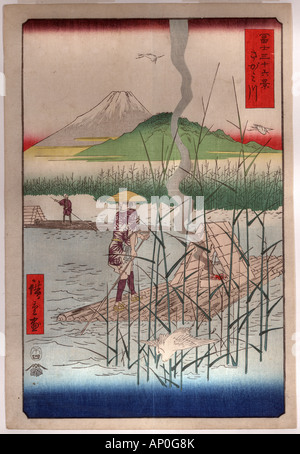 Sagami Fluss geschaffen, 1858. Stockfoto