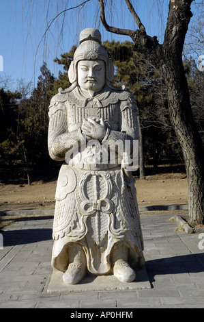 Stein allgemein auf heilige Weise der Ming Gräber Shisanling in Peking, China. 16. Januar 2008 Stockfoto