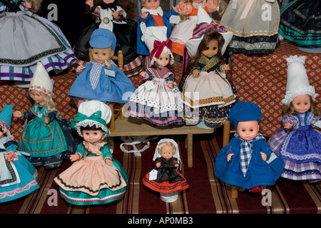 Traditionellen handgemachten Puppen auf Stall im Apfelwein Fayre Caudebec En Caux am Ufer in der Nähe von Lillebonne Frankreich Stockfoto